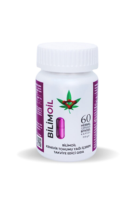 Yüksek enerjili oksijen ile kenevir tohum yağı ve zeytinyağı içeren takviye edici gıda 60 kapsül