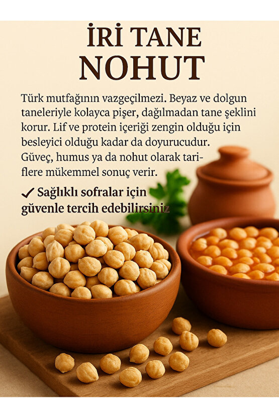 5 KG 9 MM İRİ TANE NOHUT