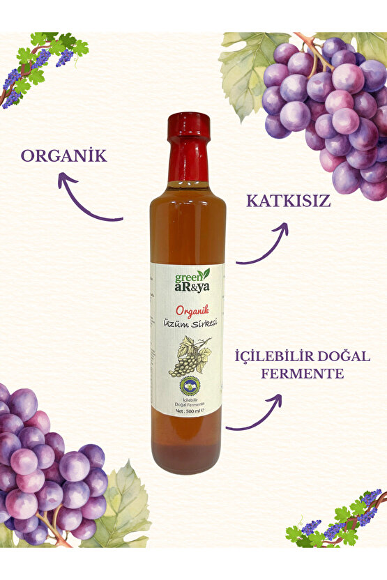 Organik Üzüm Sirkesi 500 ml