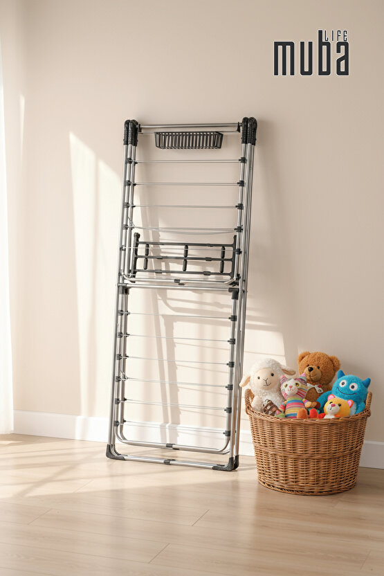 Çamaşır Kurutmalık Çift Katlı Askılık 2 Katlı Extra Dayanıklı Çamaşır Kurutma