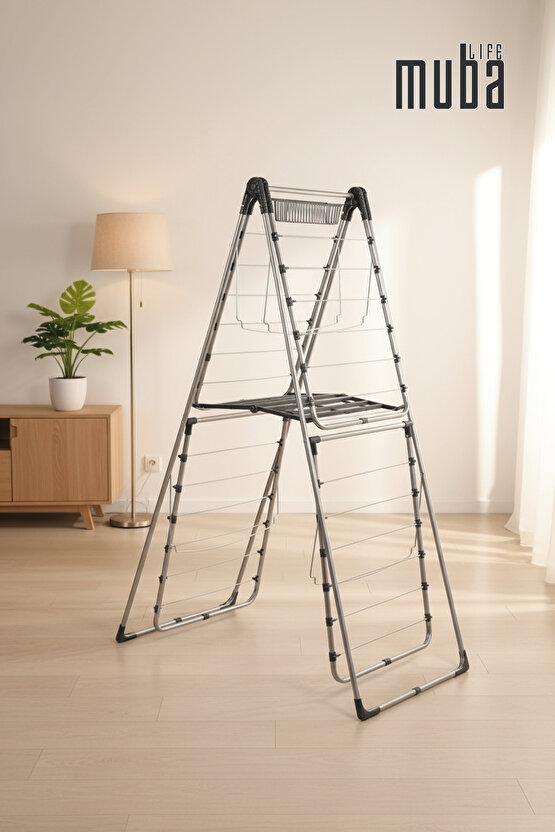 Çamaşır Kurutmalık Çift Katlı Askılık 2 Katlı Extra Dayanıklı Çamaşır Kurutma