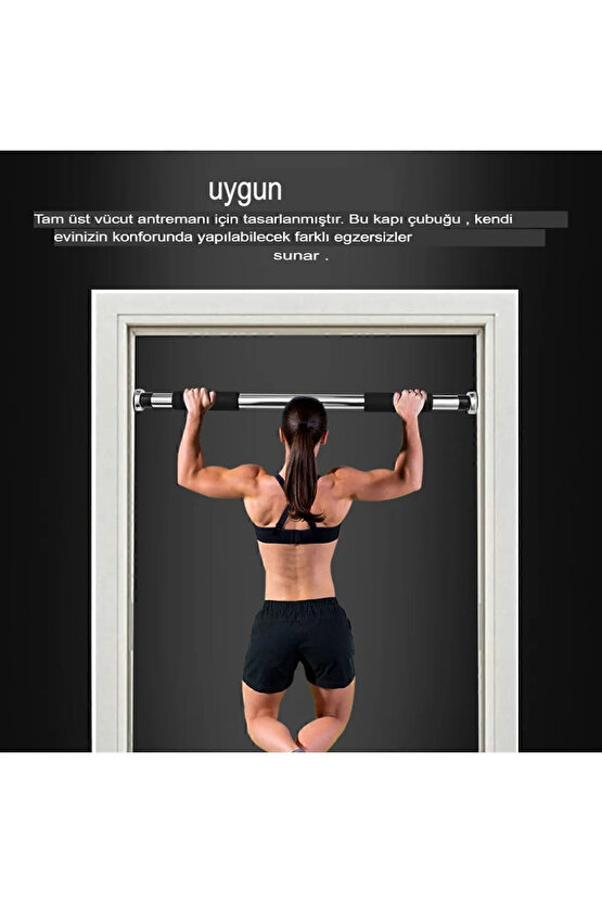 Barfiks Çubuğu 60-100 Cm Çift Süngerli Ayarlanabilir Barfiks Çekme Demiri Barfiks Aleti