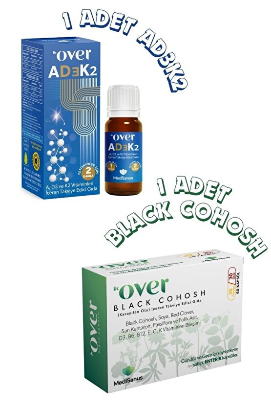2li Fırsat Paketi - 1 kutu Black Cohosh ve 1 kutu AD3K2 bir arada