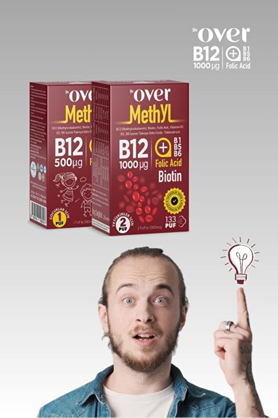 B12 Plus, Methylcobalamin, Biotin, Folik Asit, Vitamin B1, B5, B6 Içeren Tak. Edici Gıda Sprey 20 ml