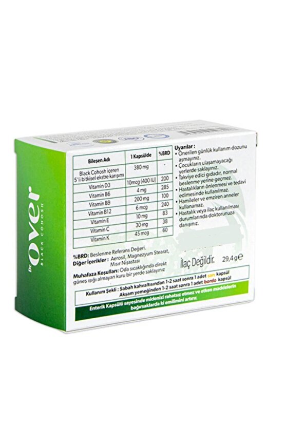 Black Cohosh, Karayılan Otu, Soya, Red Clover, Sarı Kantaron, Passiflora Içeren Gıda Tak. 2 Kutu