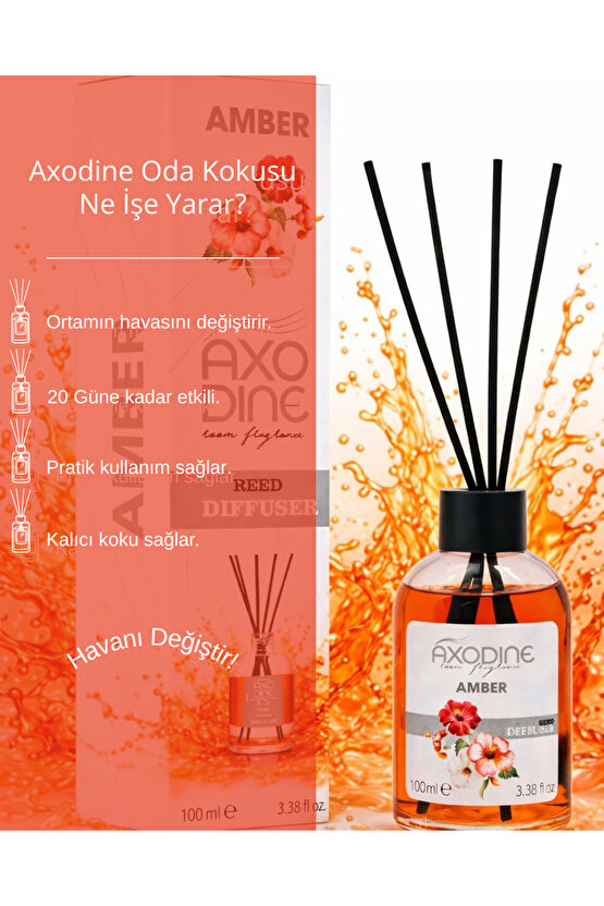 Amber Bambu Çubuklu Dekoratif Oda Kokusu 100 ml