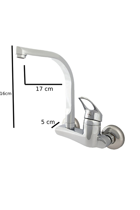 Meriç Aplike Mutfak Batarya Balık Boru Krom