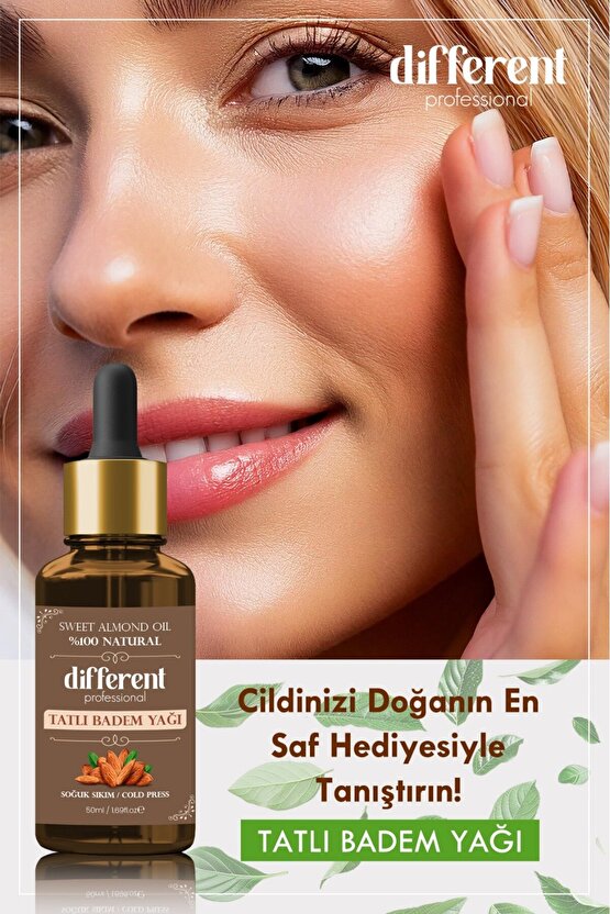 Tatlı Doğal Badem Yağı Saf Soğuk Pres 50 ml