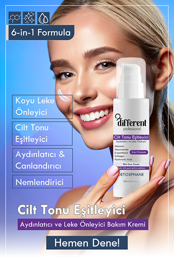 Cilt Tonu Eşitleyici, Aydınlatıcı ve Leke Önleyici Yüz Kremi 100ml