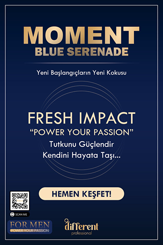 Different Moment Blue Premium Erkek Parfüm Afrodizyak Etkili) 50ml
