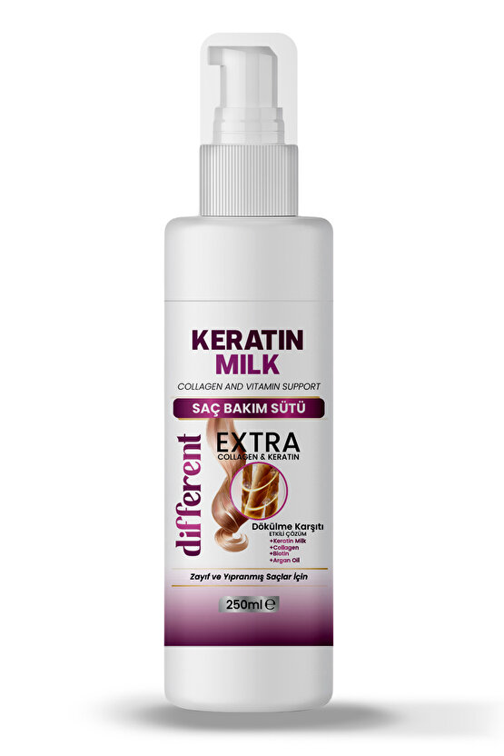 Keratin Bakım Sütü Düzleştirme Dökülme Karşıtı Besleyici Saç Bakım Spreyi 250ml
