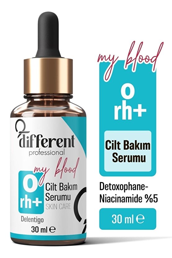 0 Rh Kan Grubuna Özel Cilt Yenileyici Nemlendirici Leke Önleyici Aydınlatıcı Bakım Serumu