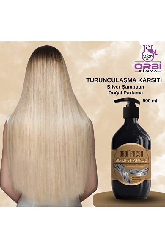 Mor Şampuan Turunculaşma Karşıtı Silver Mor Şampuan Cilde Ve Saça Renk Vermez 500 ml