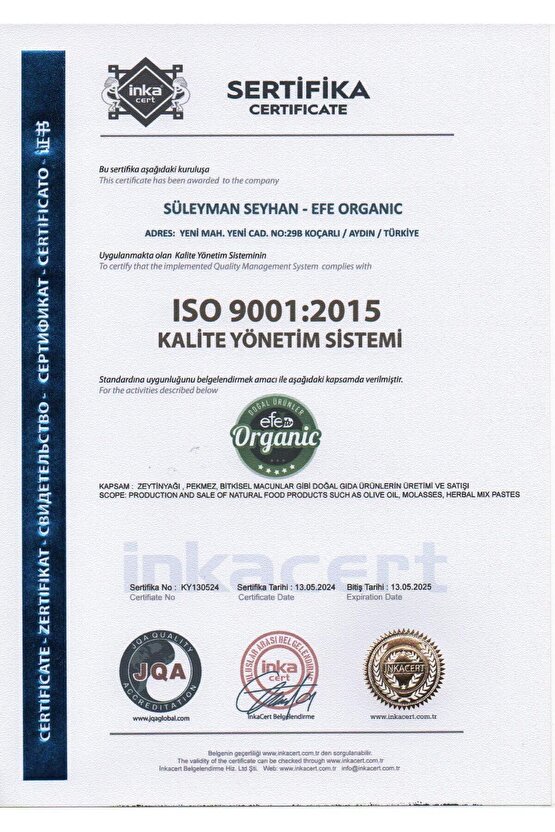 Efe Organic 5 Litre Pet