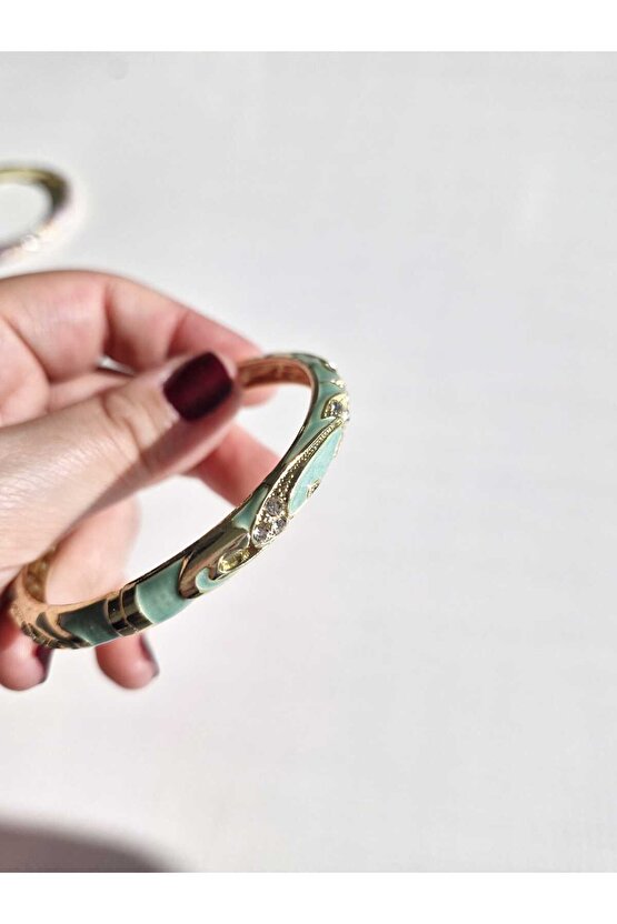 Yeşil Renkli Mineli Kelepçe