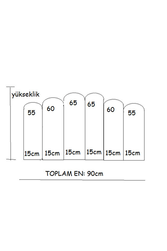 YATAKBAZA BAŞLIĞI-90CMLİK6 ADET PANEL