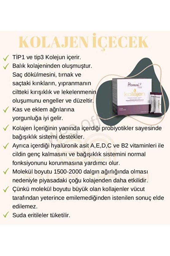 HOMM VITA KOLAJEN İÇECEK 20 Adet x 7.5 Gr