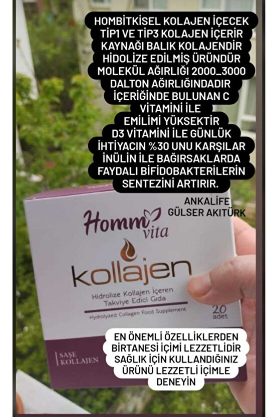 HOMM VITA KOLAJEN İÇECEK 20 Adet x 7.5 Gr