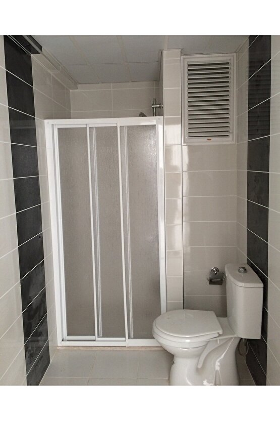 Beyaz Profilli Bella Seri 1Sabit 2 Sürgülü Duşakabin