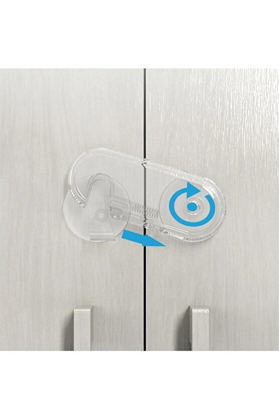 Play Safe 6lı Şeffaf Çekmece Dolap Güvenlik Kilidi