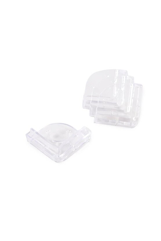 4lü Silikon Oluklu Şeffaf Köşe Koruyucu