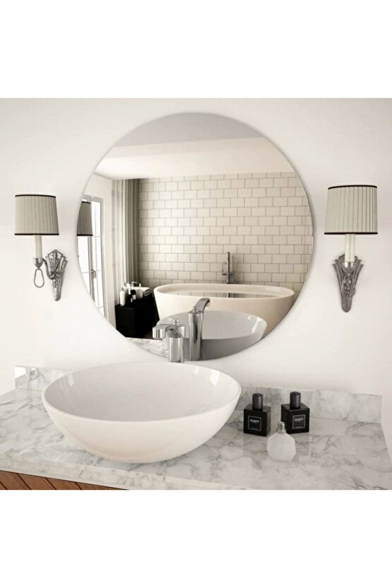 AYNA  YUVARLAK AYNA  DEKORATİF AYNA  BANYO AYNASIKONSOL AYNASI100 CM ÇAPINDA