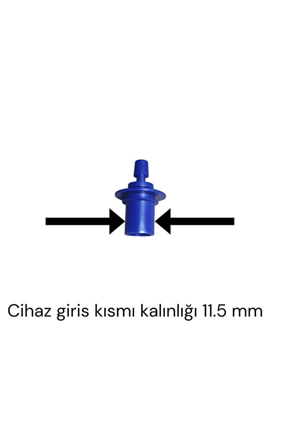 Dijital Tansiyon Aleti Manşon Jak Adaptör Mavi 11,5 mm – Omron M3 Uyumlu Düz Tip Bağlantı Konnektörü