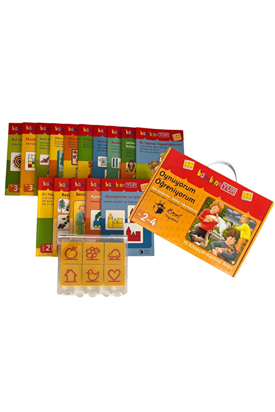 BambinoYUP 2-4 Yaş Zeka ve Dikkat Seti ( 15 Kitap + 1 Kontrol Kutusu)