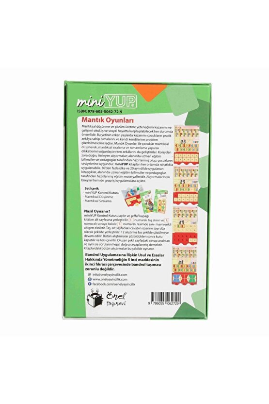 Miniyup 6-8 Yaş Zeka Geliştirici Set (2 Kitapçık + 1 Miniyup Kontrol Kutusu)
