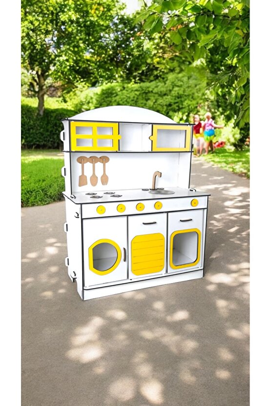 Oyuncak Mutfak, Mutfak Seti Kız Çocuk ve Erkek Çocuk, 6mm Kalın Montessori Mutfak