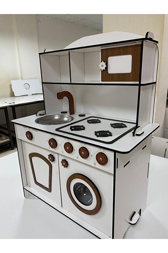 Oyuncak Mutfak, 6mm Çocuk Oyun Mutfağı, 3 Yaş Ve Üzeri Erkek Kız Çocuklar Için Gerçekçi Mutfak Seti