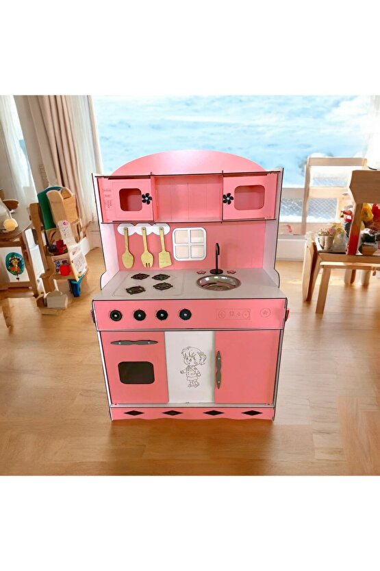 Oyuncak Mutfak, Ahşap Oyuncak Mutfak, Mutfak Seti Oyuncak, Kız Çocuk Oyuncakları