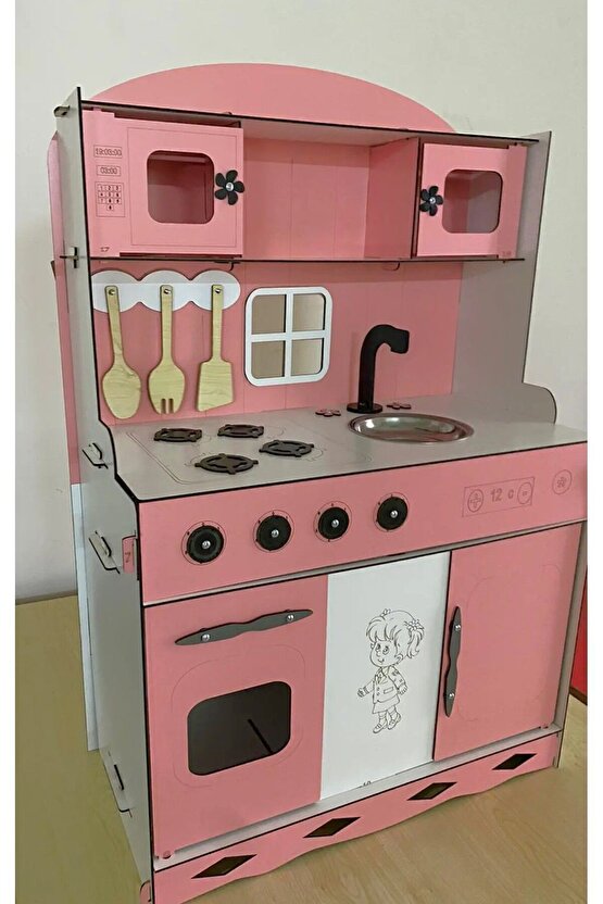 Oyuncak Mutfak, Ahşap Oyuncak Mutfak, Mutfak Seti Oyuncak, Kız Çocuk Oyuncakları