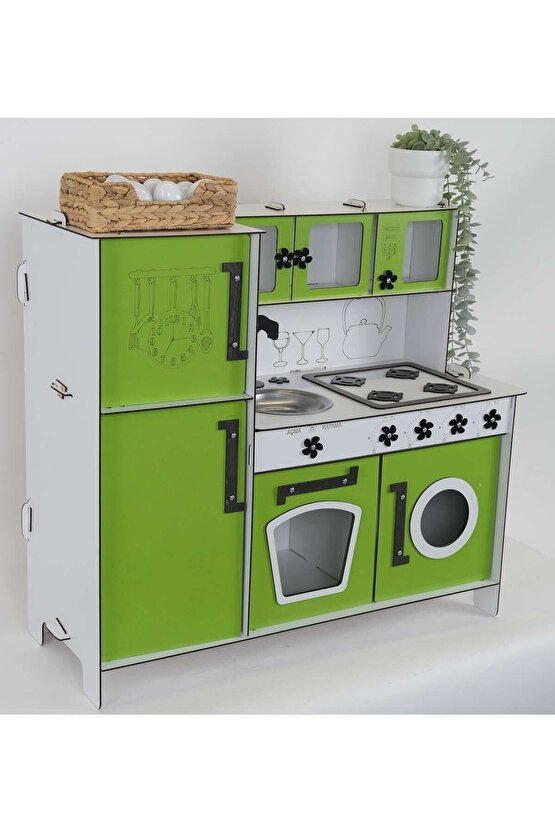 Ahşap Oyuncak Mutfak Buzdolaplı