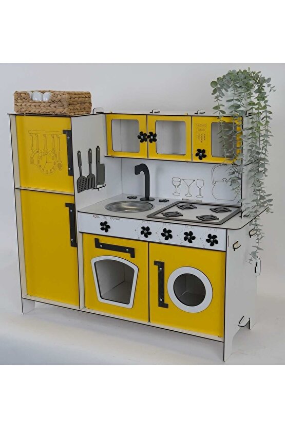Ahşap Oyuncak Mutfak Buzdolaplı