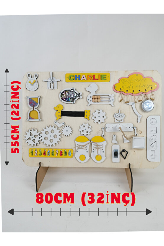 Aktivite Tahtası, Büyük Boy Aktivite Eğitim Tahtası, Busy Board, Eğitici Ahşap Pano