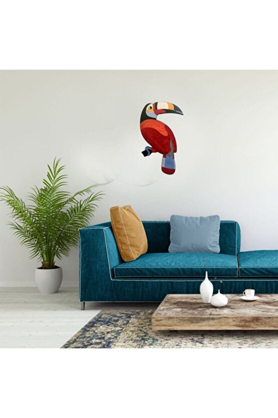 Ahşap Tukan Kuşu Duvar Dekor