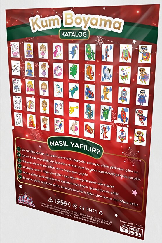 Yılbaşı Çam Ağacı | Yılbaşı Özel Kum Boyama Aktivite Seti Tekli Paket