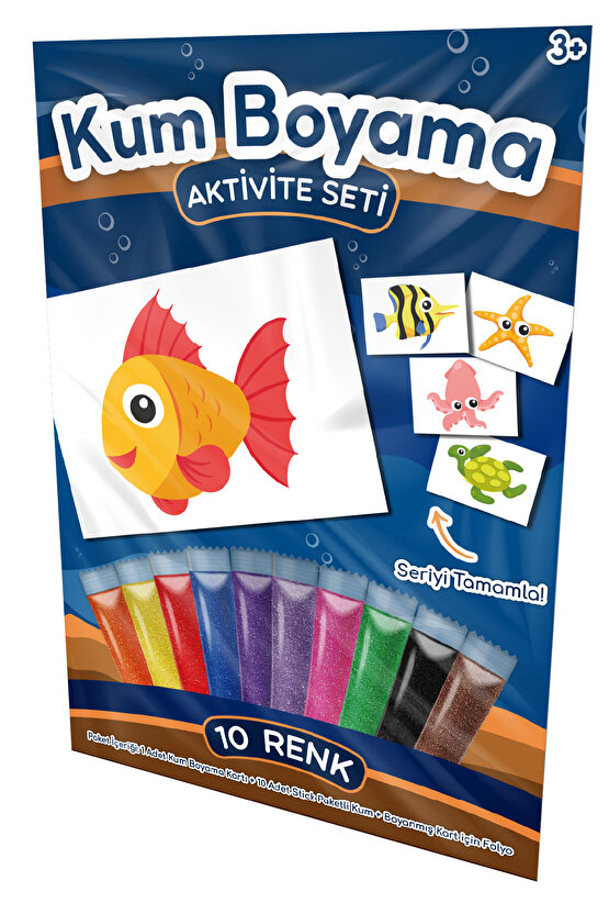 Sevimli Balık | Su Altı Dünyası Kum Boyama Aktivite Seti Tekli Paket