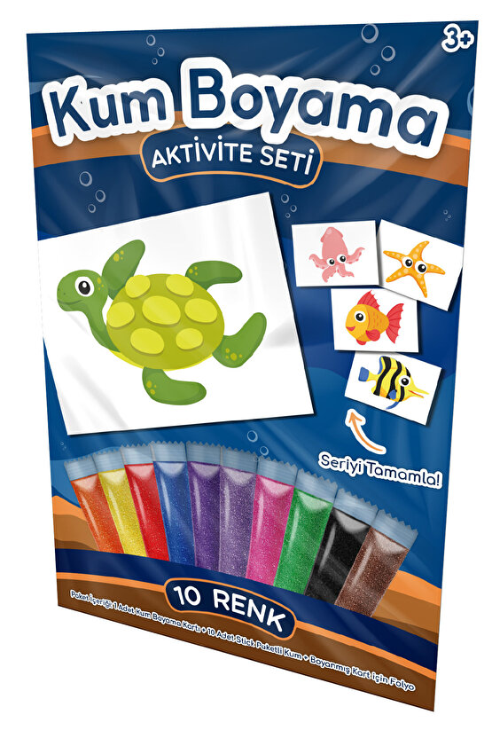 Deniz Kaplumbağası | Su Altı Dünyası Kum Boyama Aktivite Seti Tekli Paket