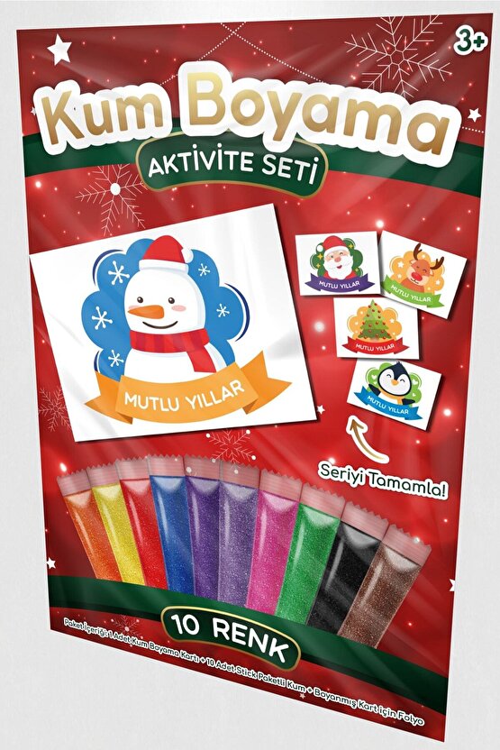 Kardan Adam | Yılbaşı Özel Kum Boyama Aktivite Seti Tekli Paket