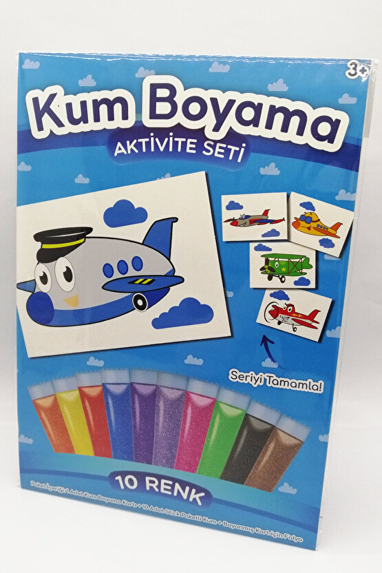 Kaptan Kanat | Uçak Kum Boyama Aktivite Seti Tekli Paket