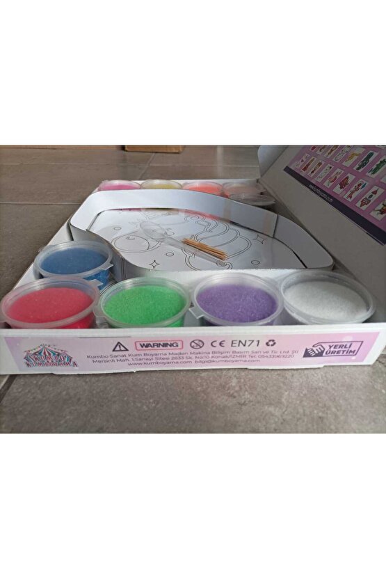 Unicornlar | Kum Boyama Aktivite Seti 5li Kutulu Paket
