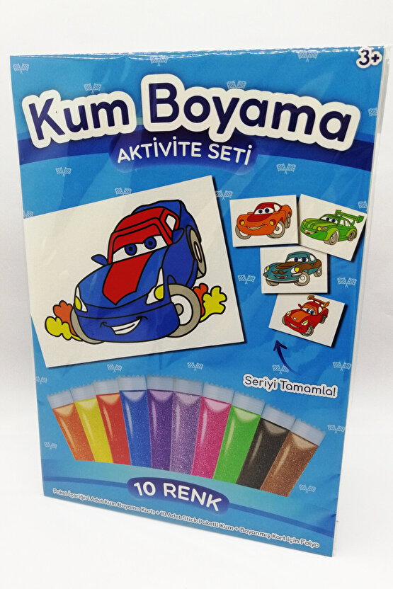 Süper Yarışçı | Araba Kum Boyama Aktivite Seti Tekli Paket