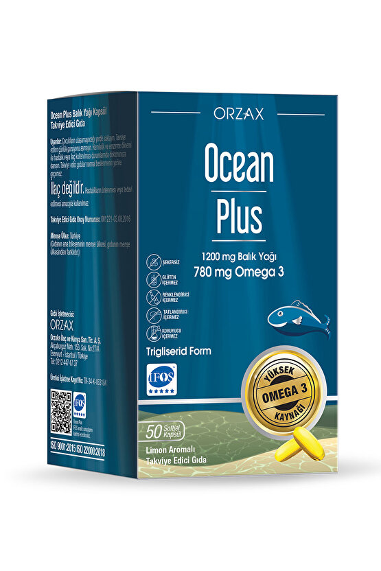 Plus Omega 3 Balık Yağı 1200 MG 50 Kapsül