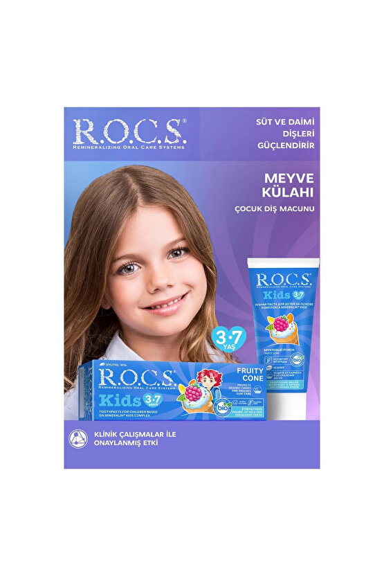 Rocs Kids 3-7 Yaş Meyve Külahı Diş Macunu 35 ml