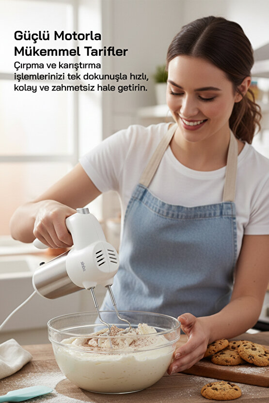 SMX-2774 El Mikseri – 250 W, 5 Kademe Hız- BEYAZ