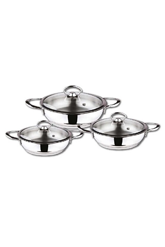 6 Parça Çelik Sahan Seti 1096