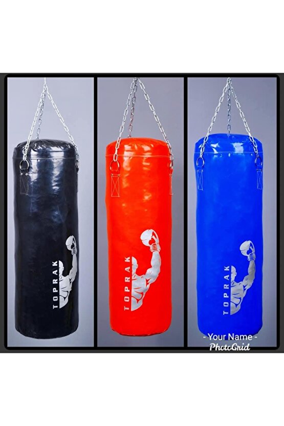 70x25 Cm Dolu Zincirli Boks Torbası (Karabina Hediyeli)