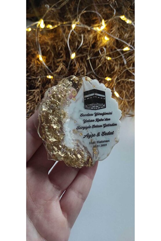 BİRGÜLCE Hac Kabe Umre Hediyelik 10 Adet Epoksi Magnet Özel Tasarım